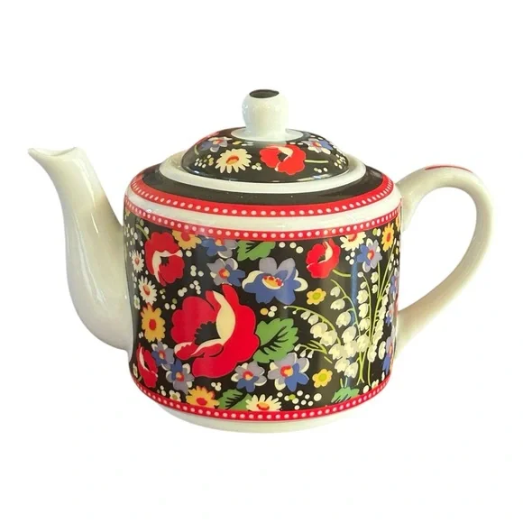 Vera Bradley Poppy Fields Tea for One TEAPOT & SAUCER ONLY Barnes & Noble Steep - Picture 3 of 12
